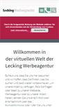 Mobile Screenshot of lecking-werbeagentur.de